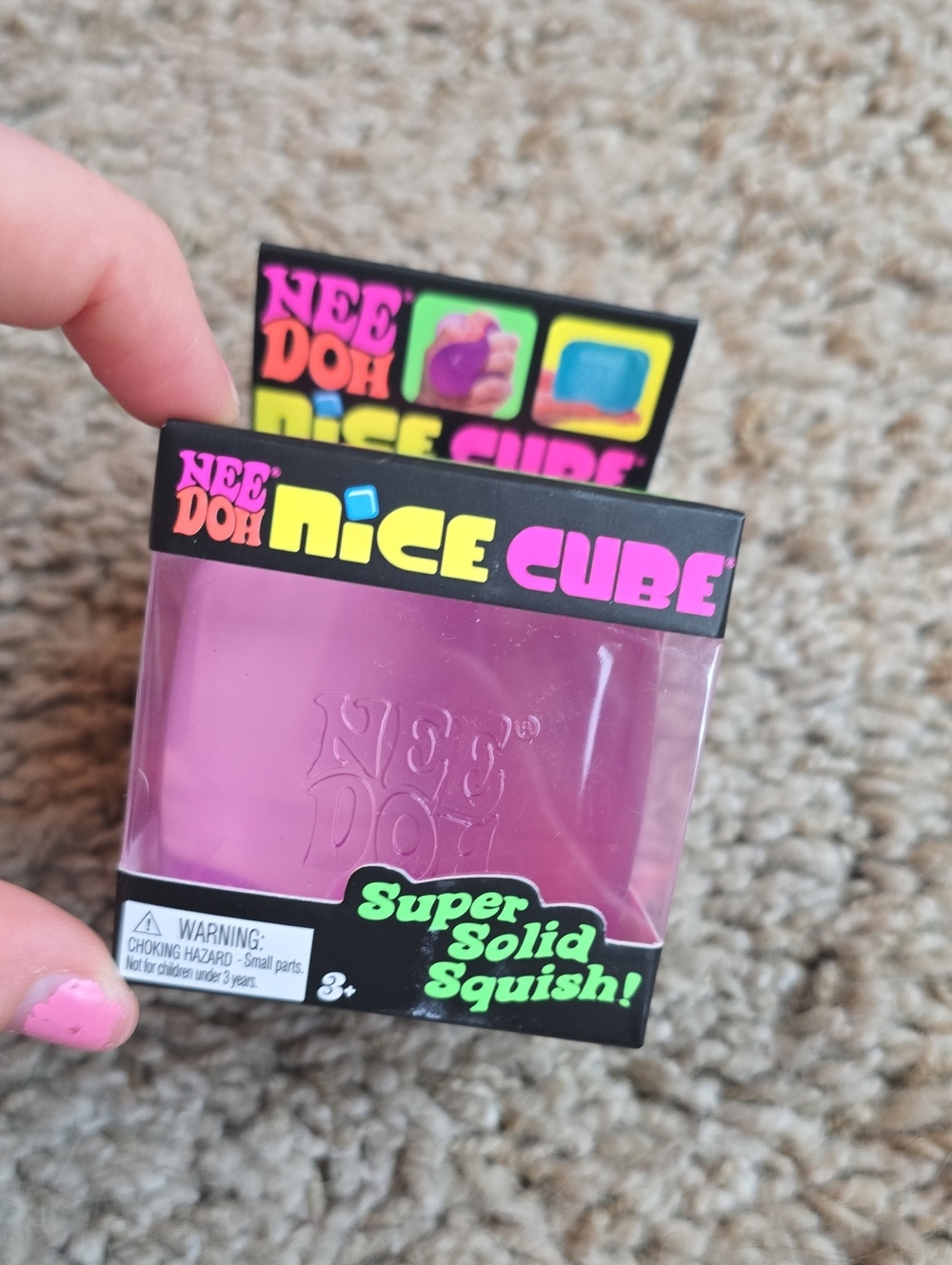 NeeDoh Nice Cube Pink Super Solid Squish